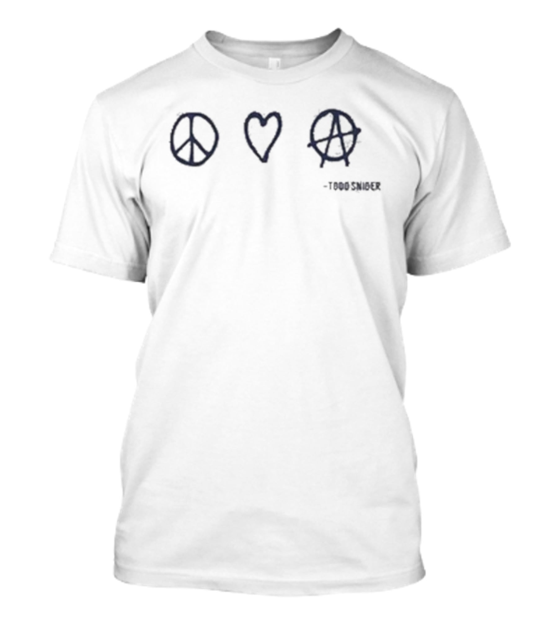 Todd Snider Peace Love Anarchy Symbols T-Shirt