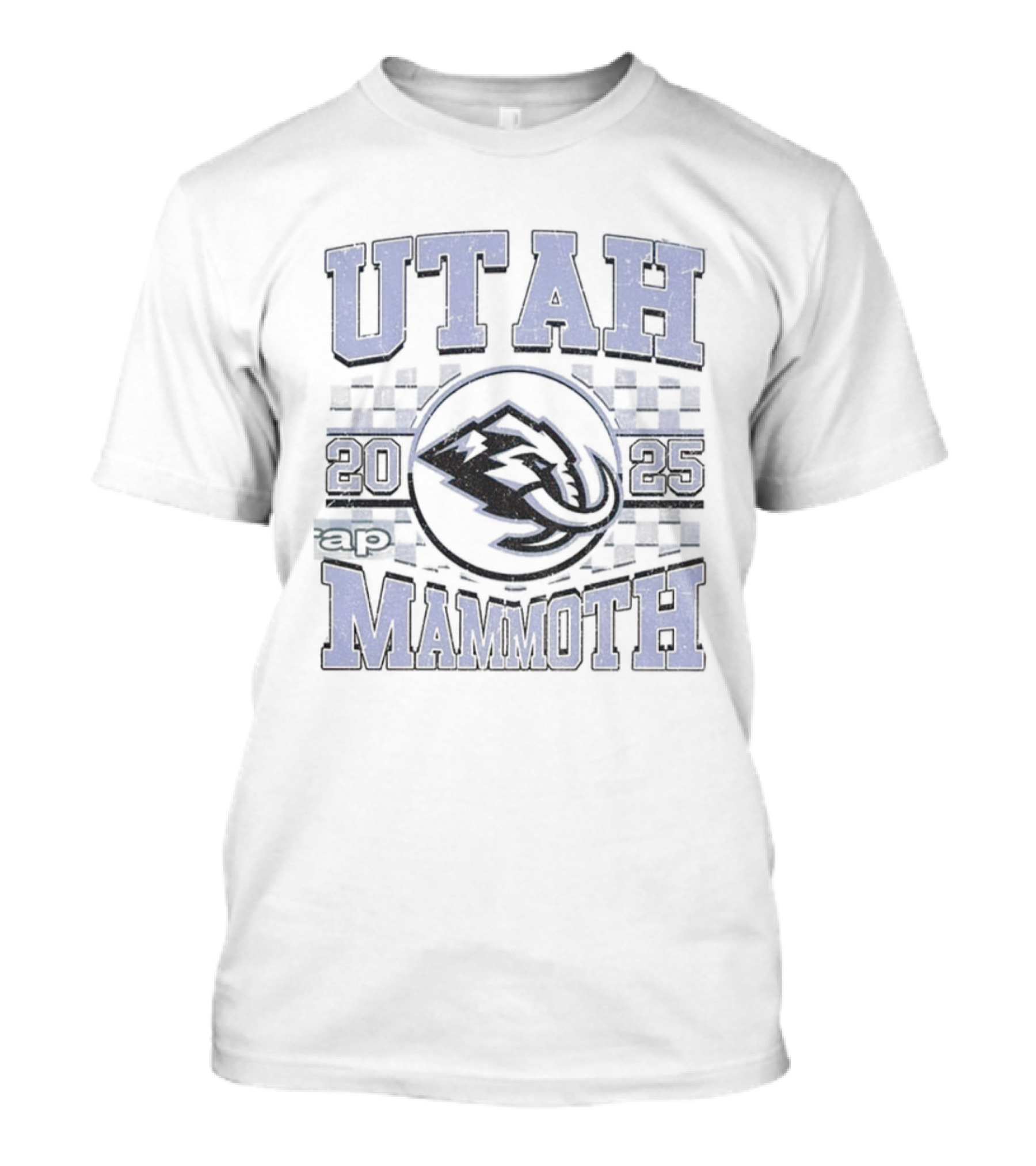 Utah Mammoth 2025 NHL Hockey Team Concept Checkerboard Logo T-Shirt