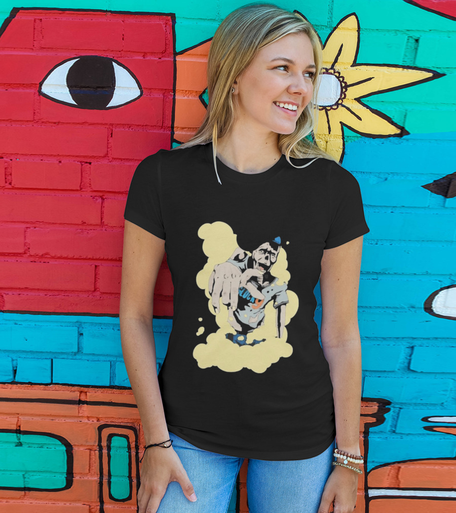 Zombie Apocalypse Glock9 Graphic Smashing Through Smoke T-Shirt