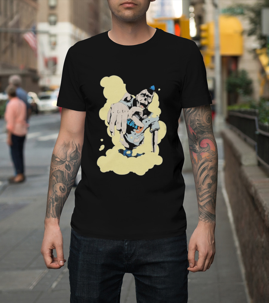 Zombie Apocalypse Glock9 Graphic Smashing Through Smoke T-Shirt