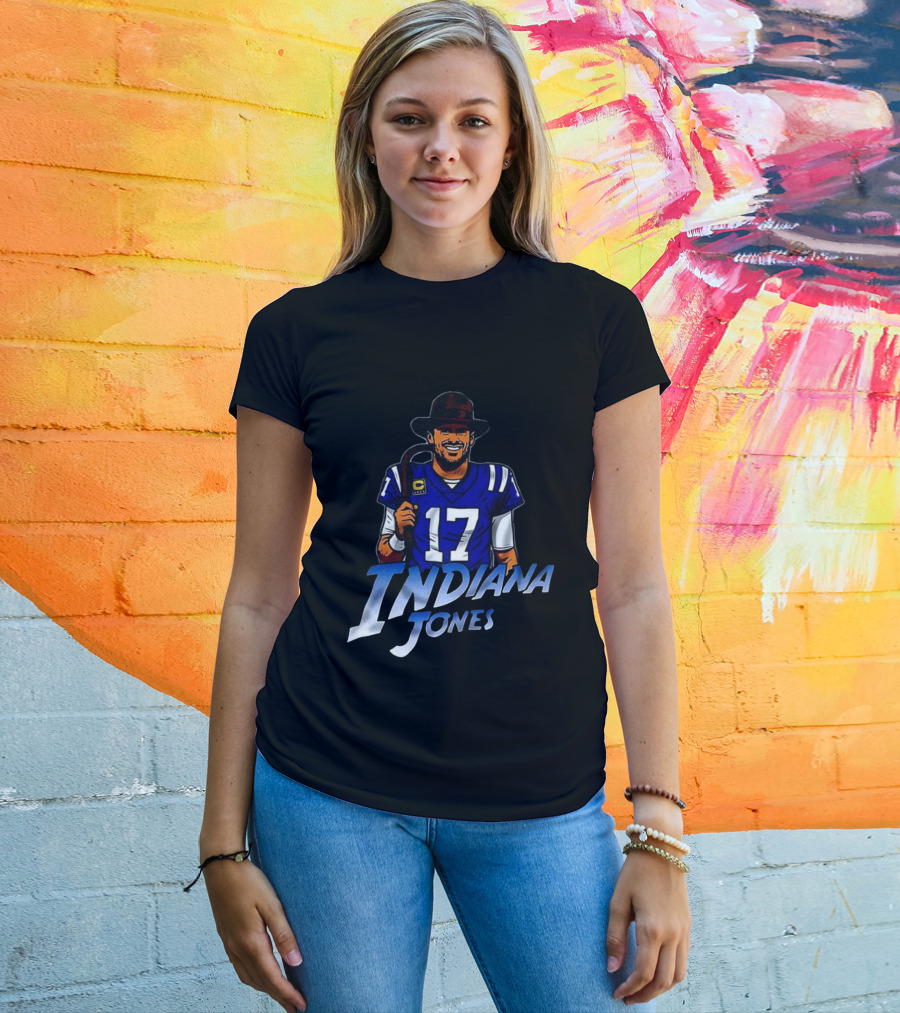 Indiana Jones Indianapolis Colts Football Number 17 Jersey Mashup T-Shirt