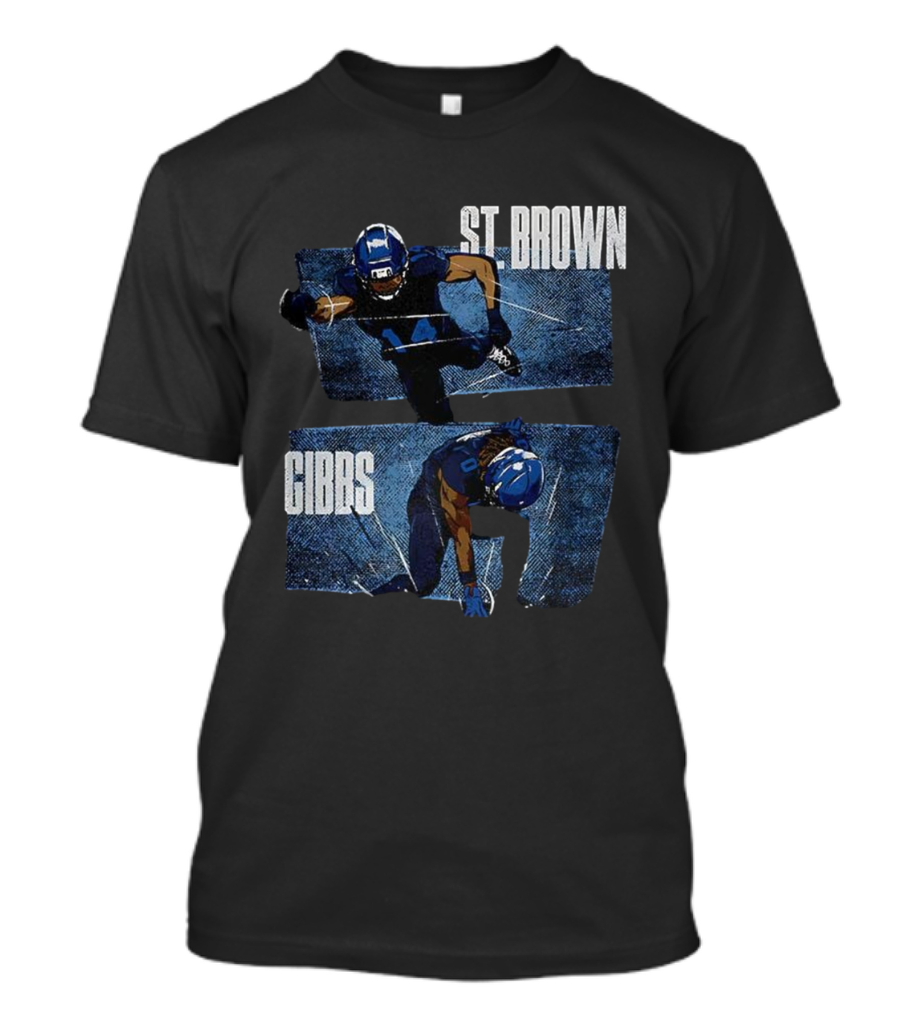 Detroit Lions Football Stars Jahmyr Gibbs And Amon-Ra St. Brown T-Shirt