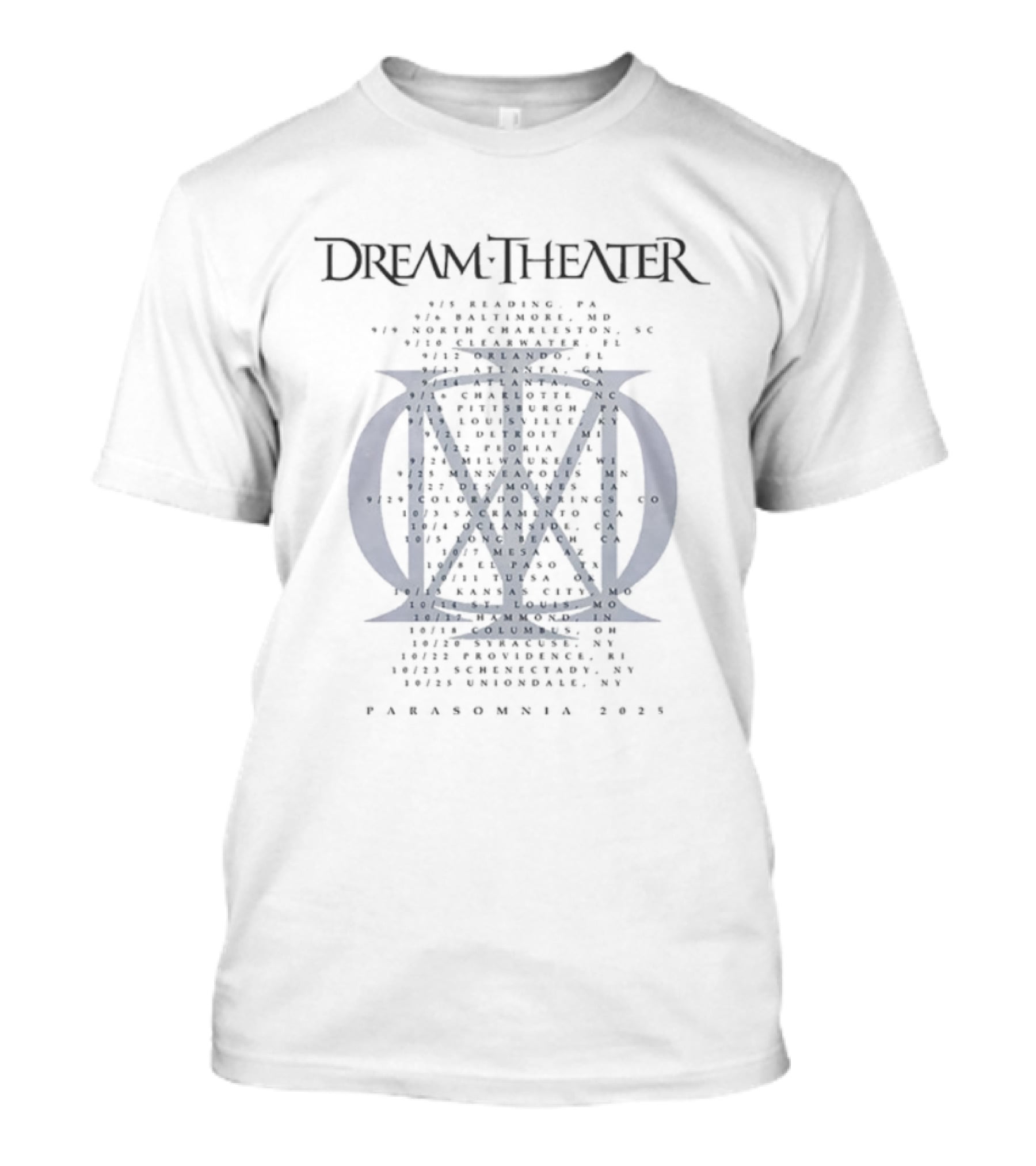 Dream Theater A Change Of Seasons Tour 2025 Parasomnia Dates And Logo T-Shirt