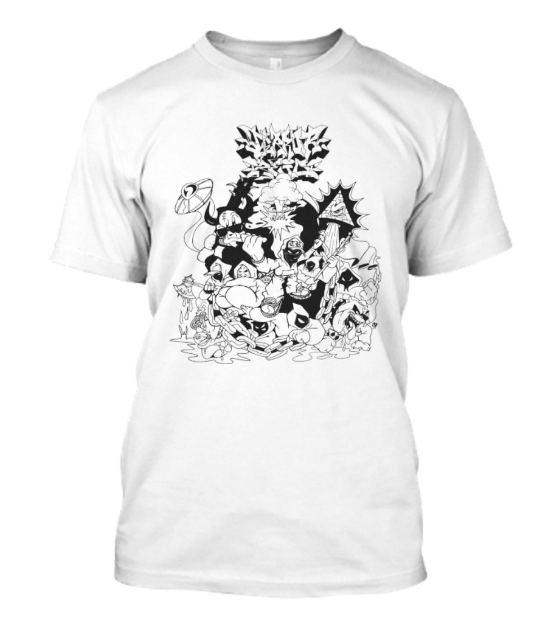 Terror Reid Madness Scribble Style Cartoon Collage T-Shirt