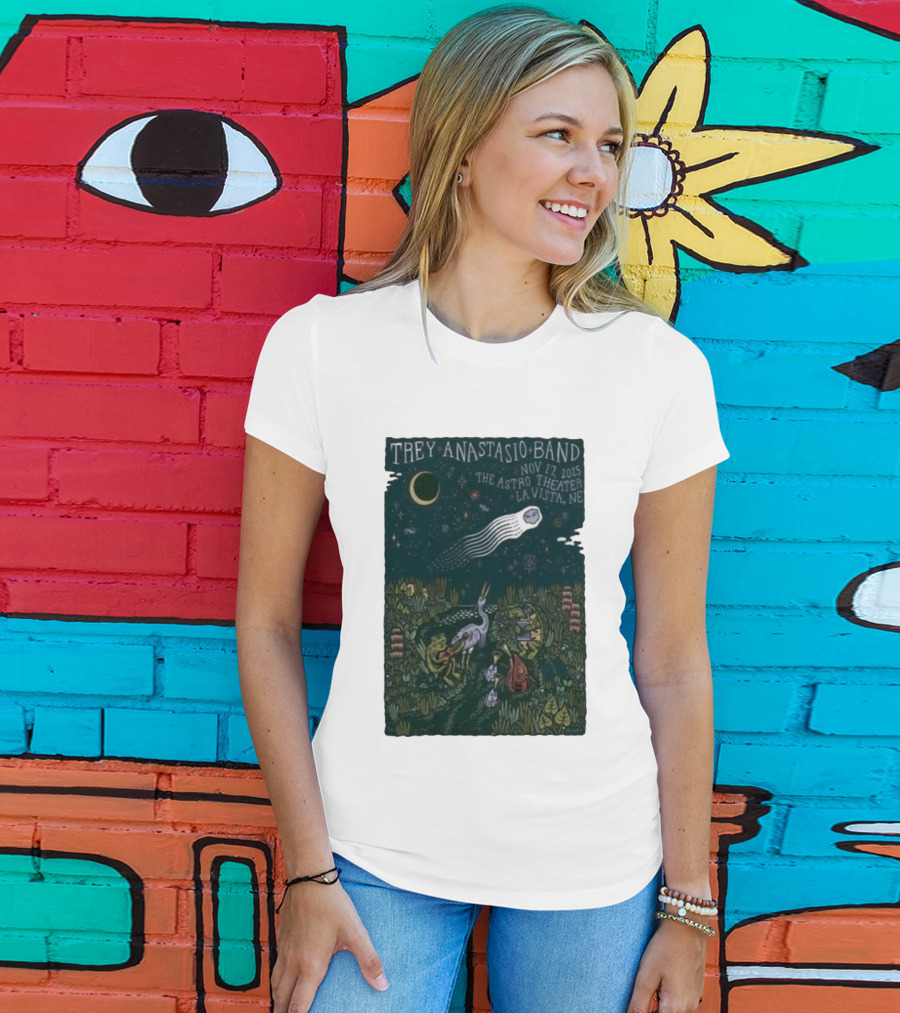 Trey Anastasio Band Nov 17 2025 The Astro Theater La Vista NE Celestial Forest Scene T-Shirt