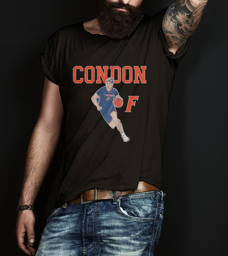 CONDON Florida Gators Basketball 21 F Player Pose T-Shirt