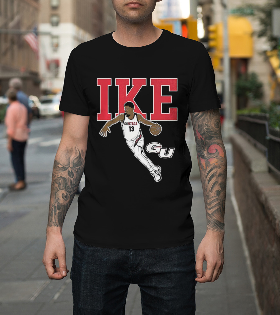 Graham Ike Gonzaga Bulldogs Basketball Player Pose Graphic T-Shirt