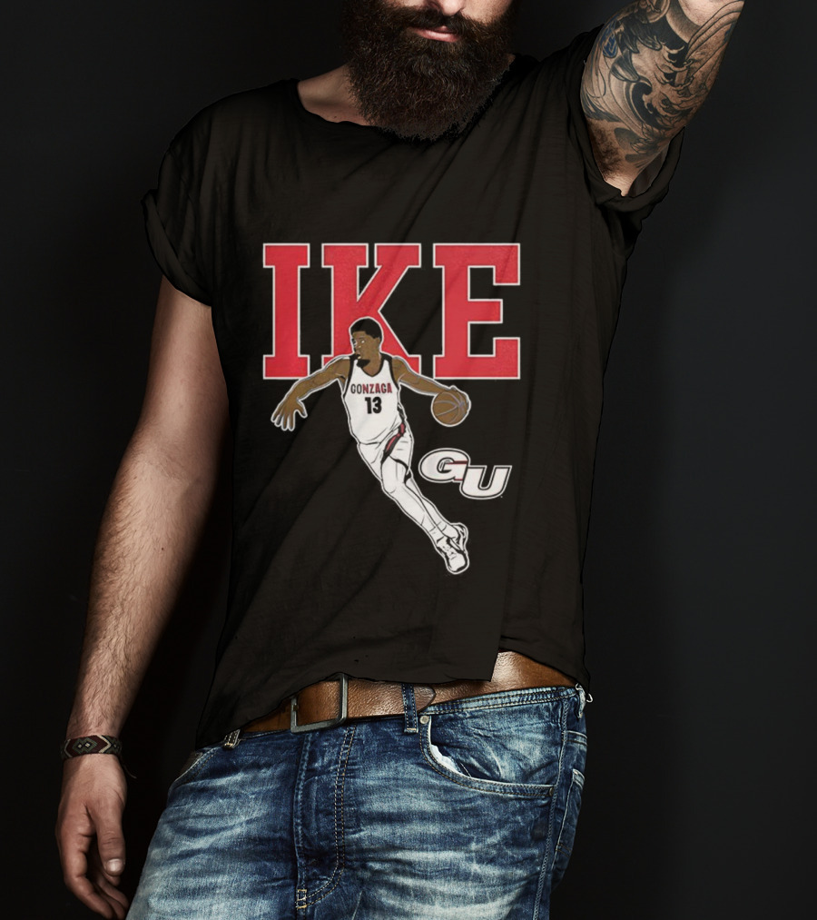 Graham Ike Gonzaga Bulldogs Basketball Player Pose Graphic T-Shirt