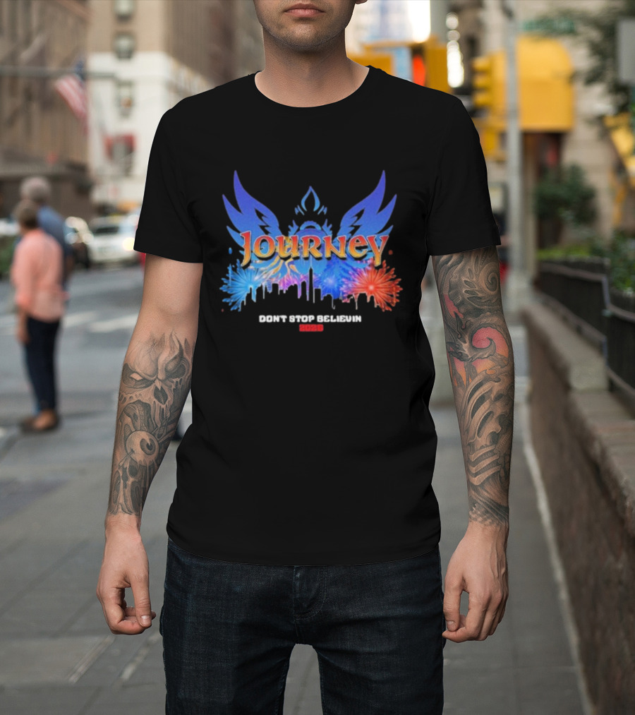 Journey Don’t Stop Believin' New Years Eve 2026 Fireworks T-Shirt