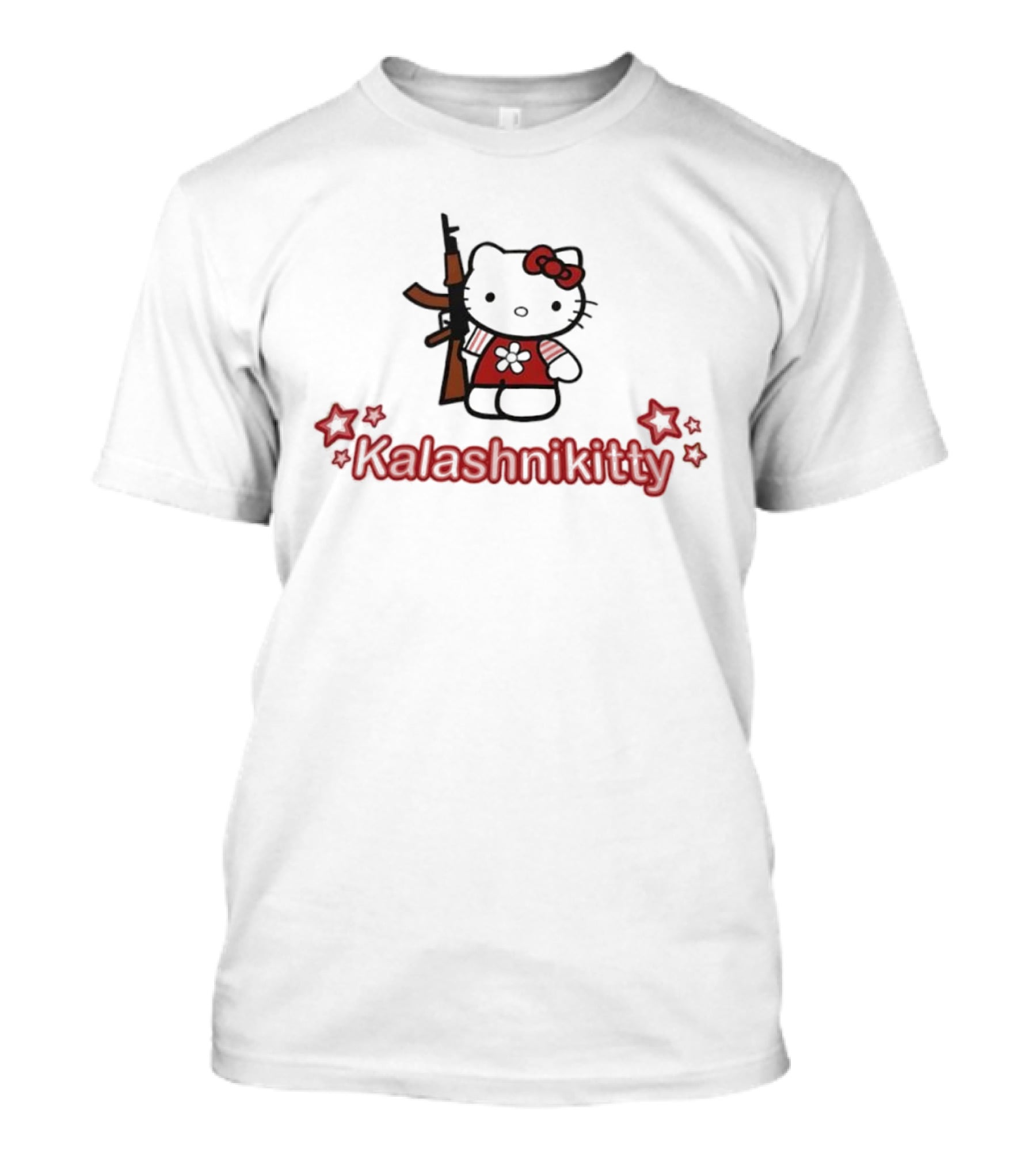 Kalashnikitty Hello Kitty AK-47 Stars T-Shirt