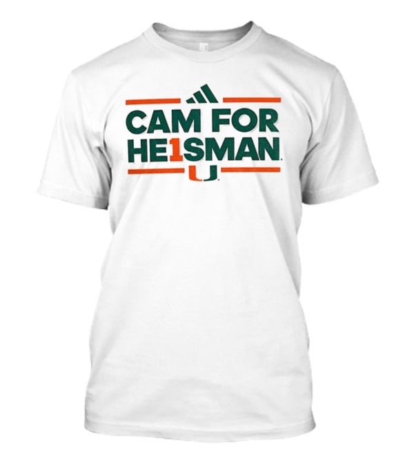 Miami Hurricanes Cam For He1sman Football U 2025 T-Shirt