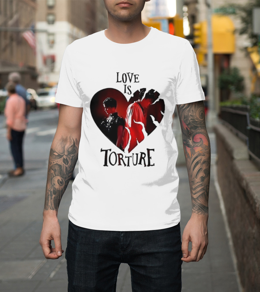 Wednesday Addams Tyler Galpin Love Is Torture Heart Design T-Shirt