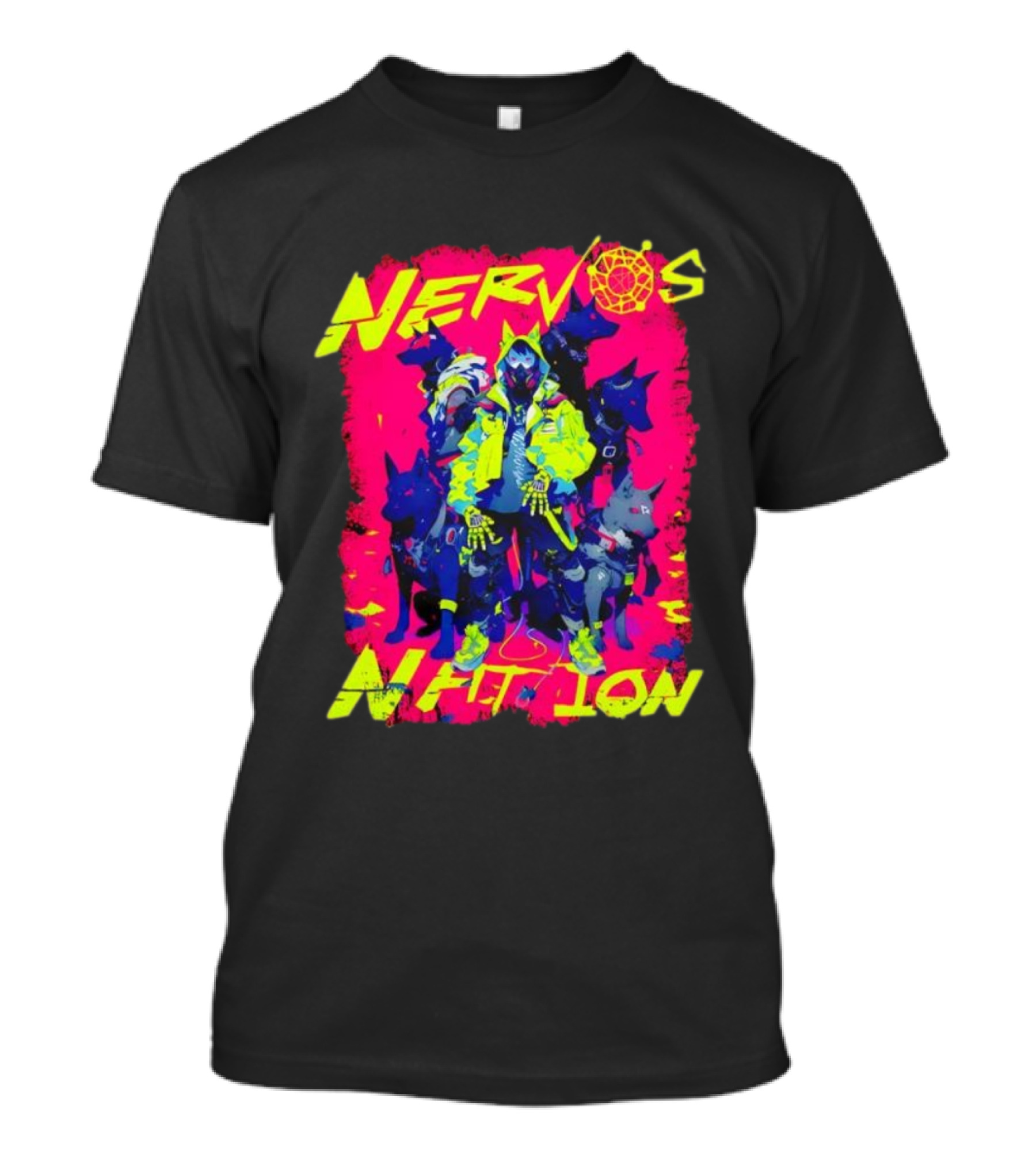 Nervos Nation CKCon 2024 Cyberpunk Aesthetic Hunter And Dogs T-Shirt