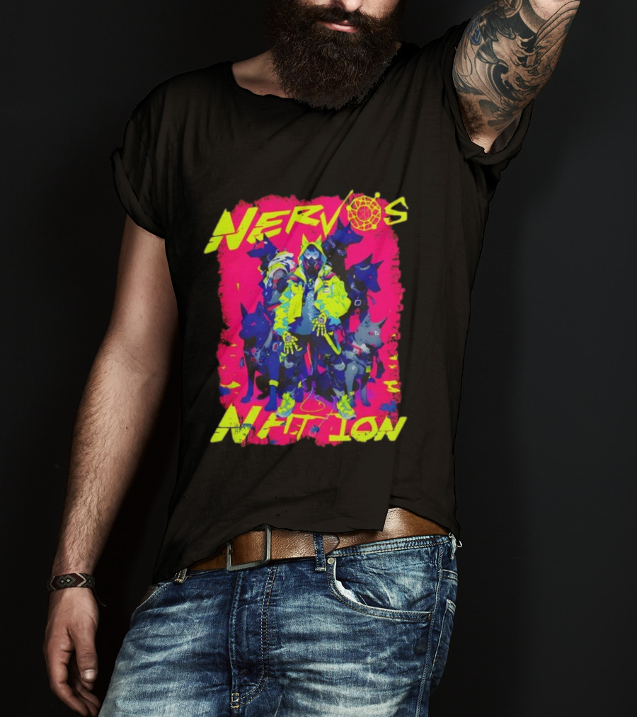 Nervos Nation CKCon 2024 Cyberpunk Aesthetic Hunter And Dogs T-Shirt
