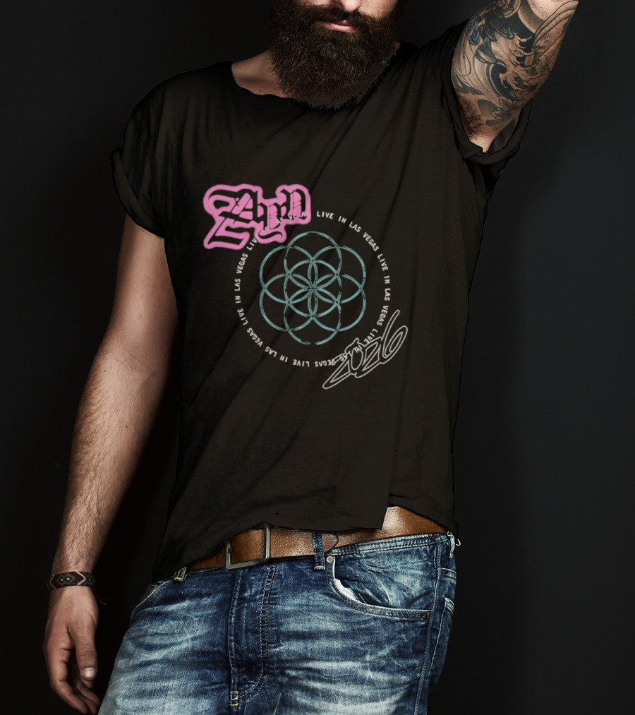 Live In Las Vegas 2024 Mandala T-Shirt