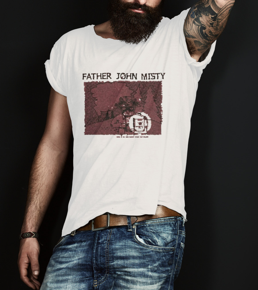 Father John Misty There’s No Mistaking What You Heard Hey Buddy Forest Illustration T-Shirt