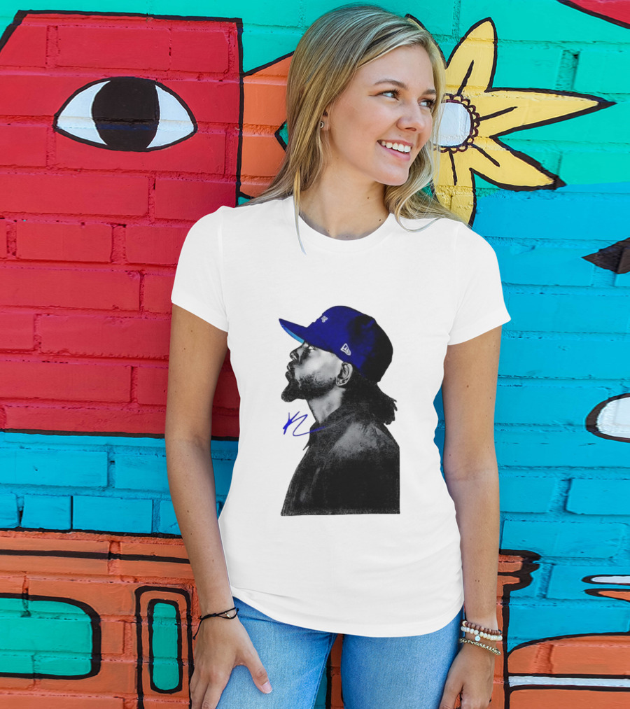 Kendrick Lamar GNX Signature YL Blue Cap T-Shirt