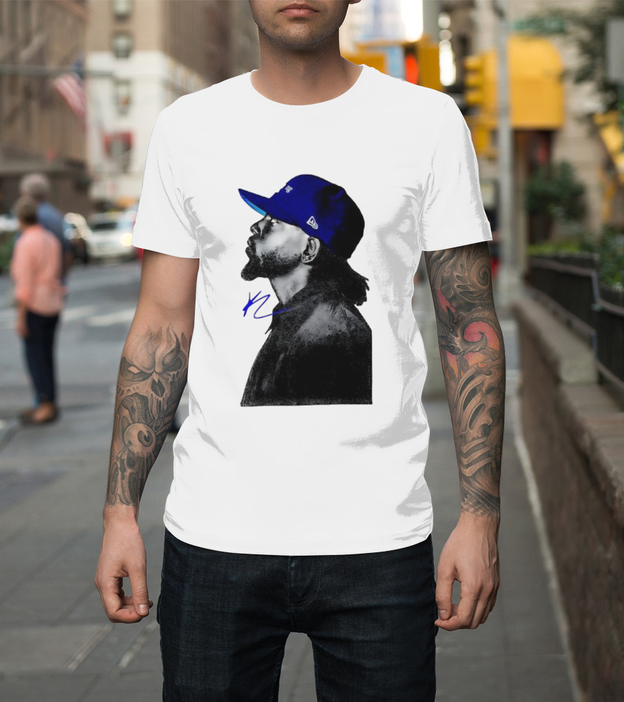 Kendrick Lamar GNX Signature YL Blue Cap T-Shirt