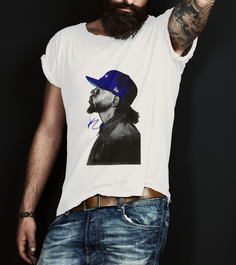 Kendrick Lamar GNX Signature YL Blue Cap T-Shirt