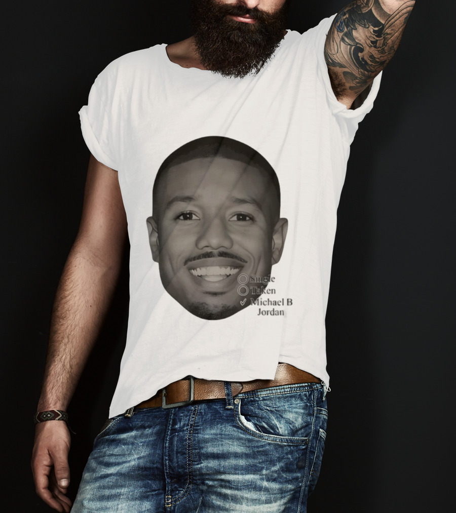 Single Taken Michael B Jordan Face Illustration T-Shirt