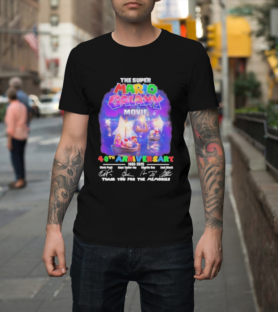 The Super Mario Galaxy Movie 40th Anniversary 1985-2025 Thank You For The Memories T-Shirt