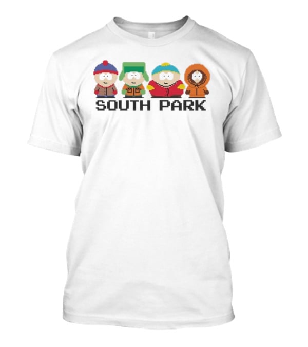 South Park Pixelated 8-Bit Characters Retro Style T-Shirt