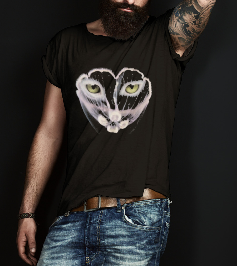 Galantis You Eyes Heart Cat Face Yellow Eyes T-Shirt