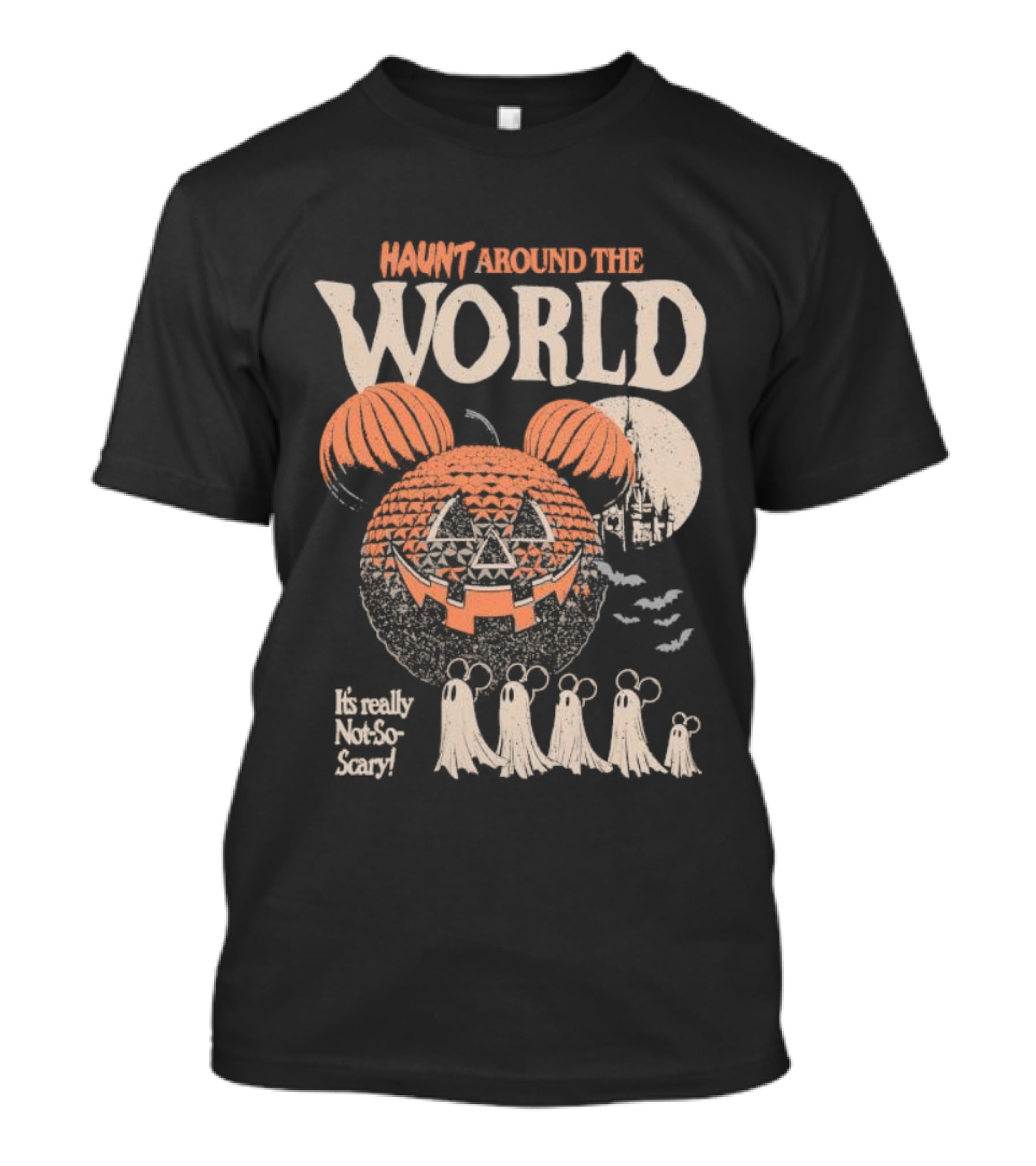 Mickey Inspired Pumpkin Ghosts Happy Haunt Around The World Halloween T-Shirt