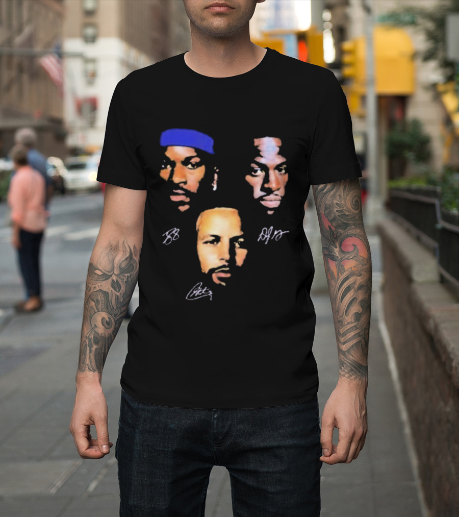 Jimmy Butler Draymond Green Stephen Curry Faces Heads BB AJG Signatures T-Shirt