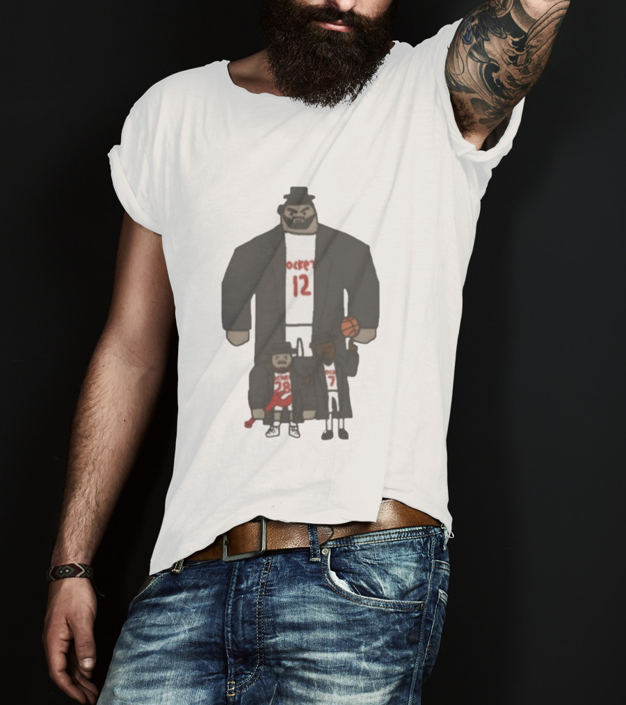 Houston Rockets Alperen Şengün Sen Goon Squad Basketball Player Cartoon T-Shirt