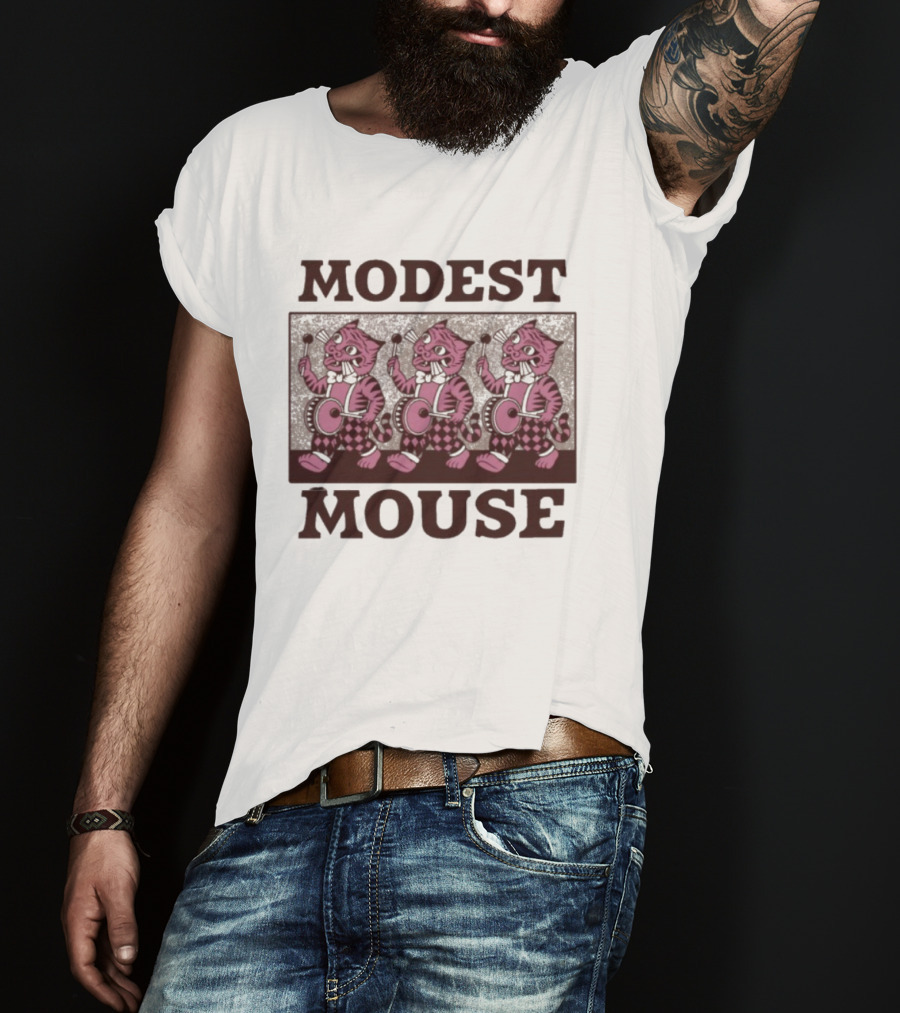 Modest Mouse Marching Pink Tigers T-Shirt