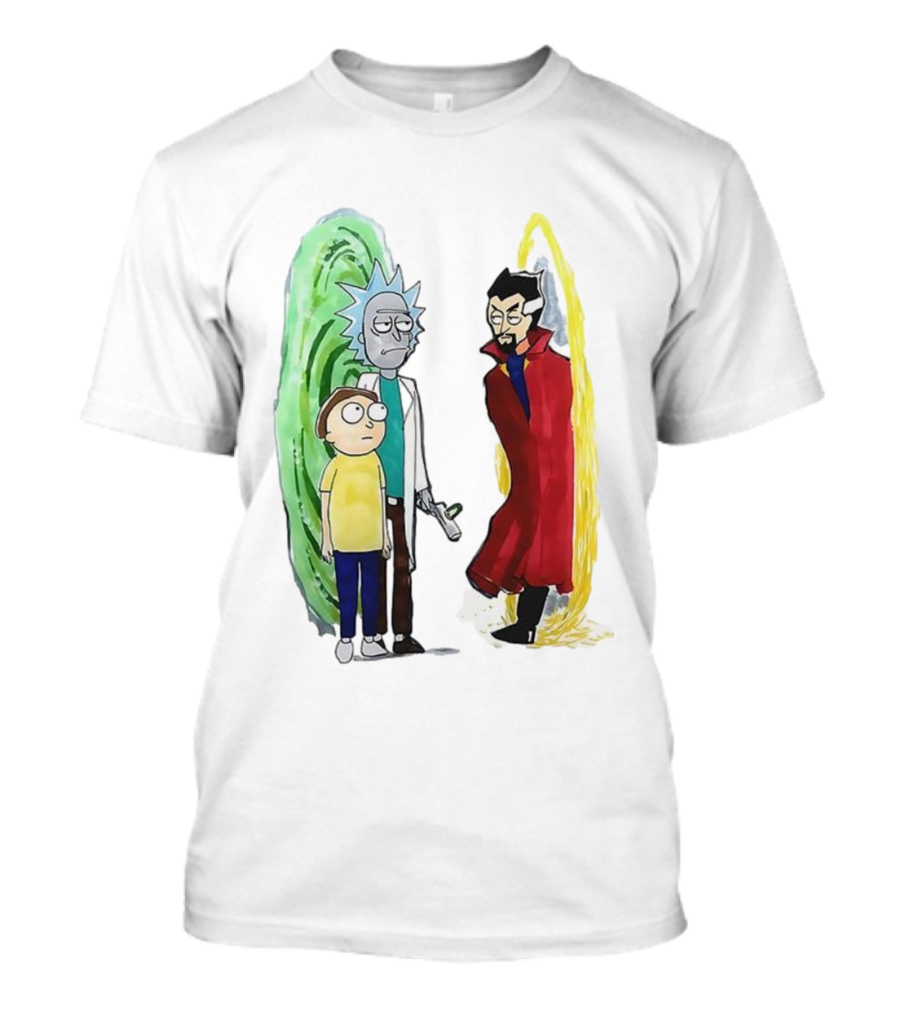Rick And Morty Doctor Strange Portal Crossover T-Shirt