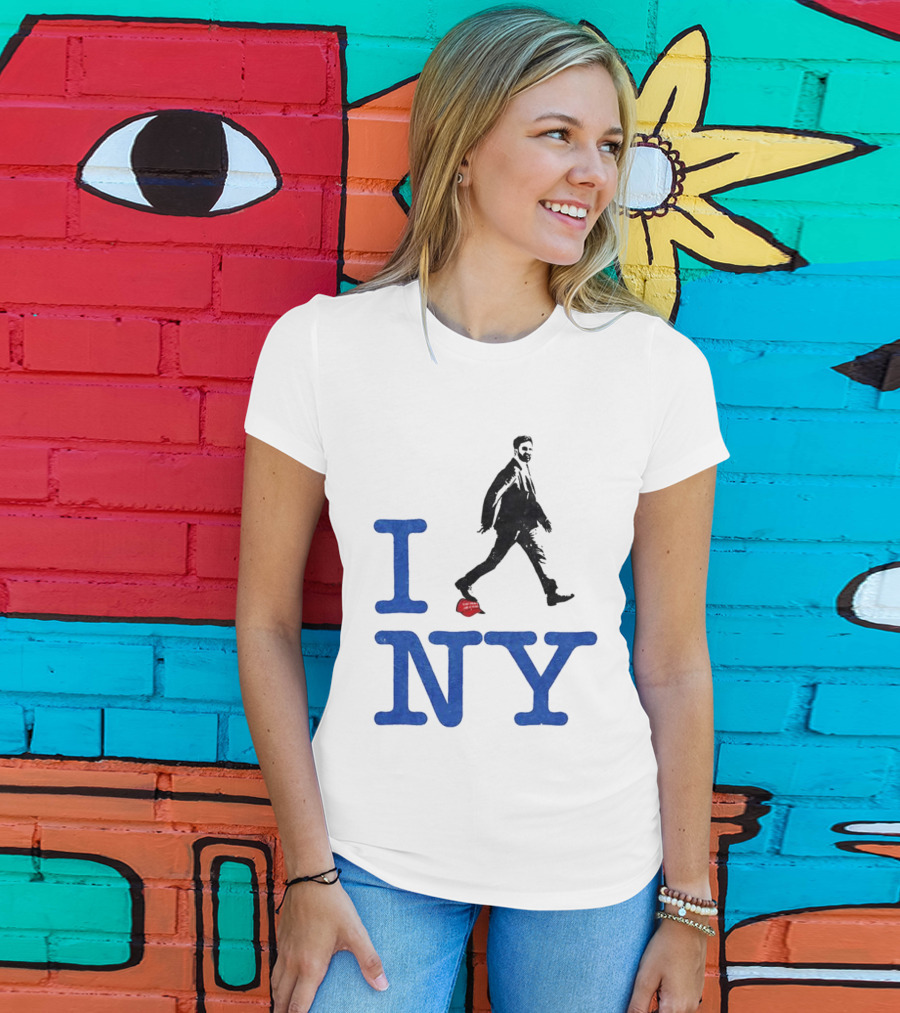 I Love NY Zohran Mamdani Walking Silhouette T-Shirt