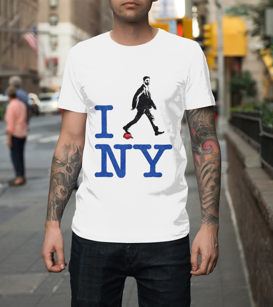I Love NY Zohran Mamdani Walking Silhouette T-Shirt