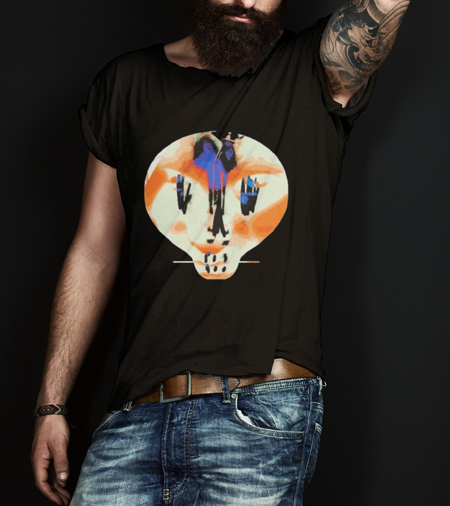 Bullet For My Valentine Skull Infill Abstract Vibrant Style T-Shirt
