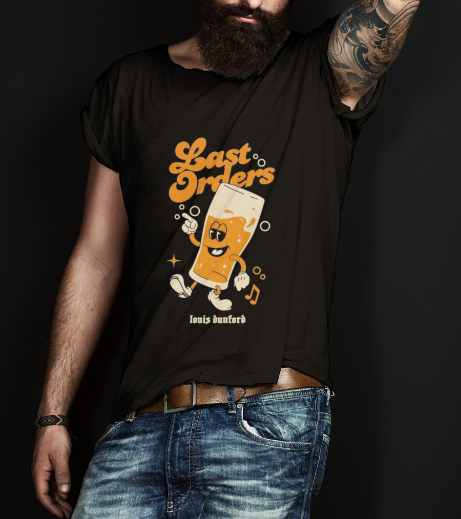 Louis Dunford Last Orders Be Lucky Animated Beer Glass T-Shirt