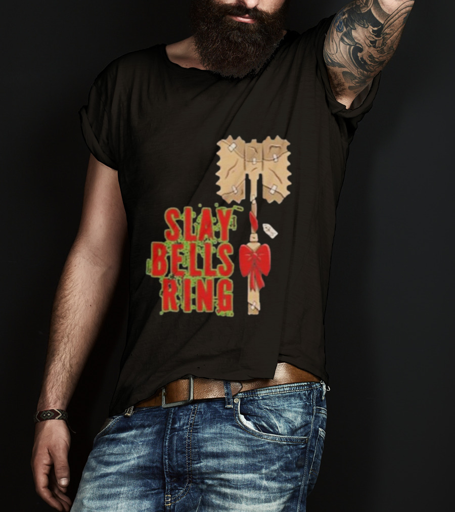 Warhammer Slay Bells Ring Christmas Red Gobbo Logan Image Details T-Shirt