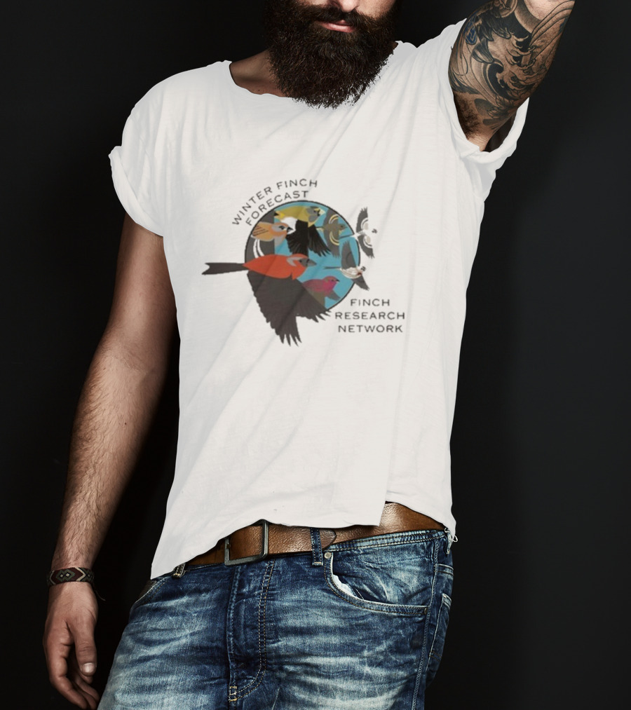 Winter Finch Forecast Finch Research Network Birds T-Shirt