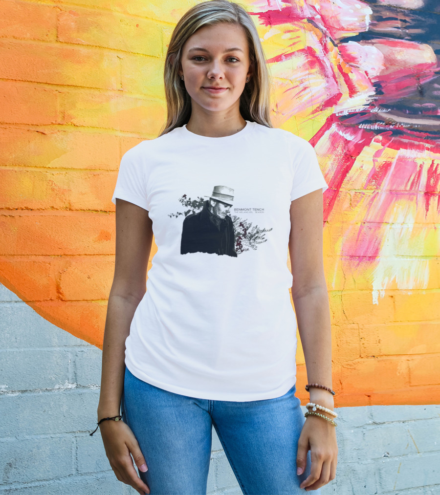 Benmont Tench The Melancholy Season Floral Style Fedora Portrait T-Shirt