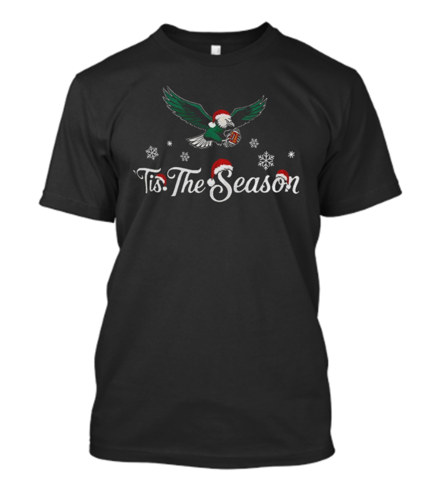 Eagles Santa Tis The Season Bird Gang Philadelphia NFL Christmas 2025 T-Shirt