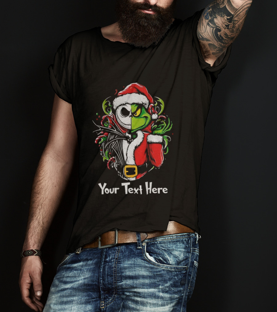 Jack Skellington Grinch Mashup Santa Claus Christmas T-Shirt