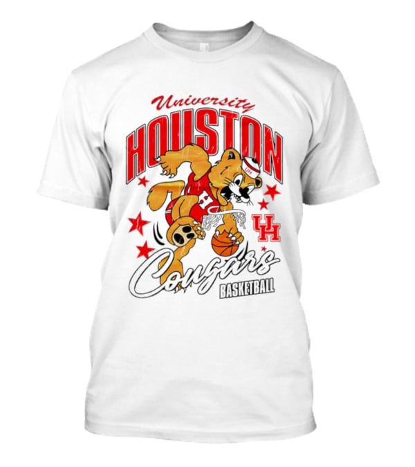 University Of Houston Cougars Basketball Mascot UH Stars T-Shirt