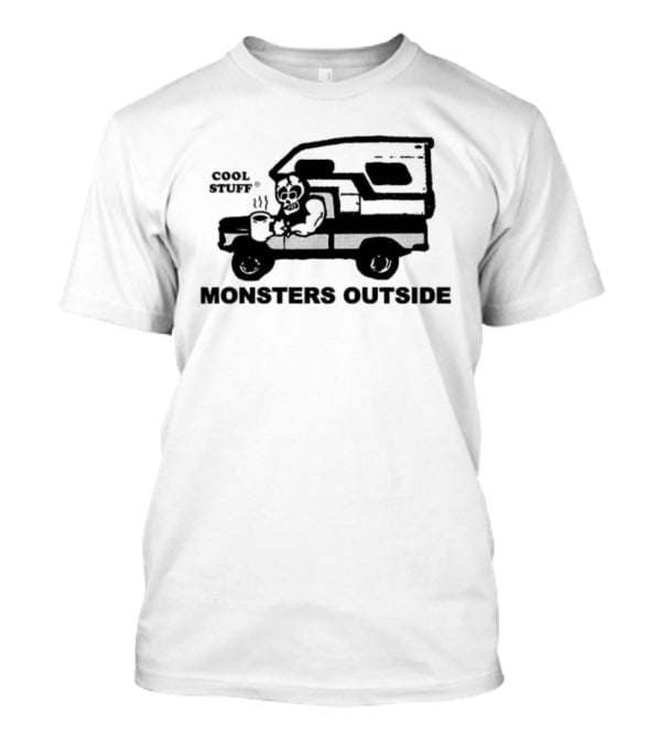Cool Stuff Monsters Outside Cartoon Van Adventure T-Shirt