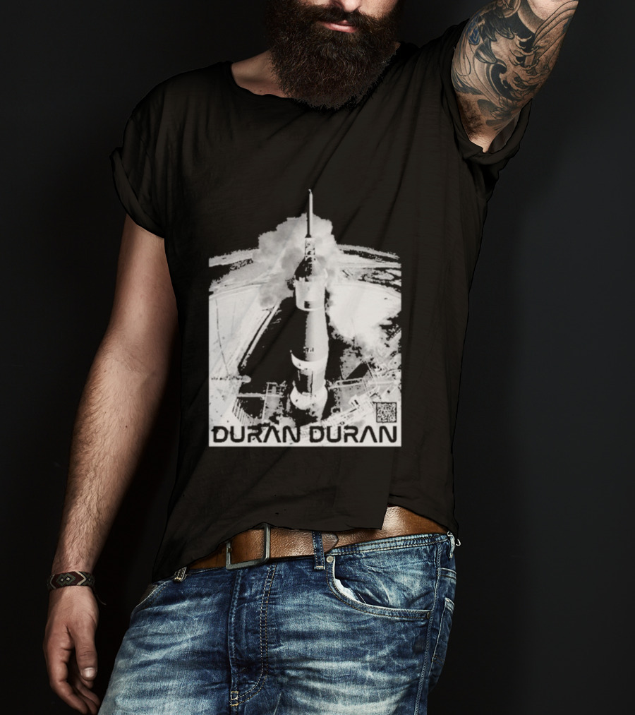 Duran Duran Rocket Launch Space Exploration Music Theme T-Shirt