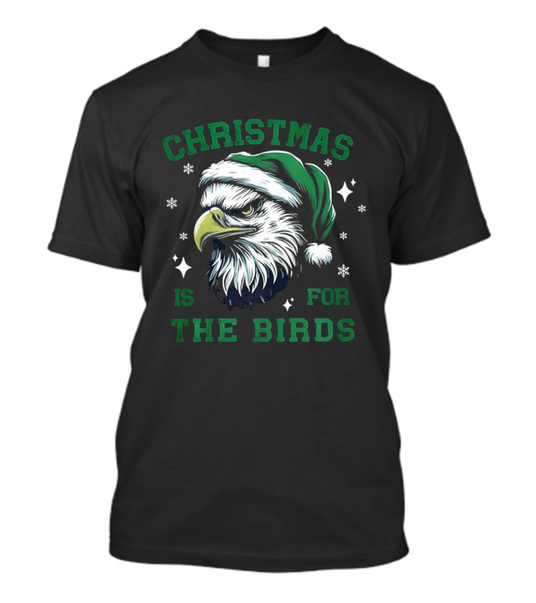 Philadelphia Eagles Christmas Is For The Birds Santa Hat Eagle T-Shirt