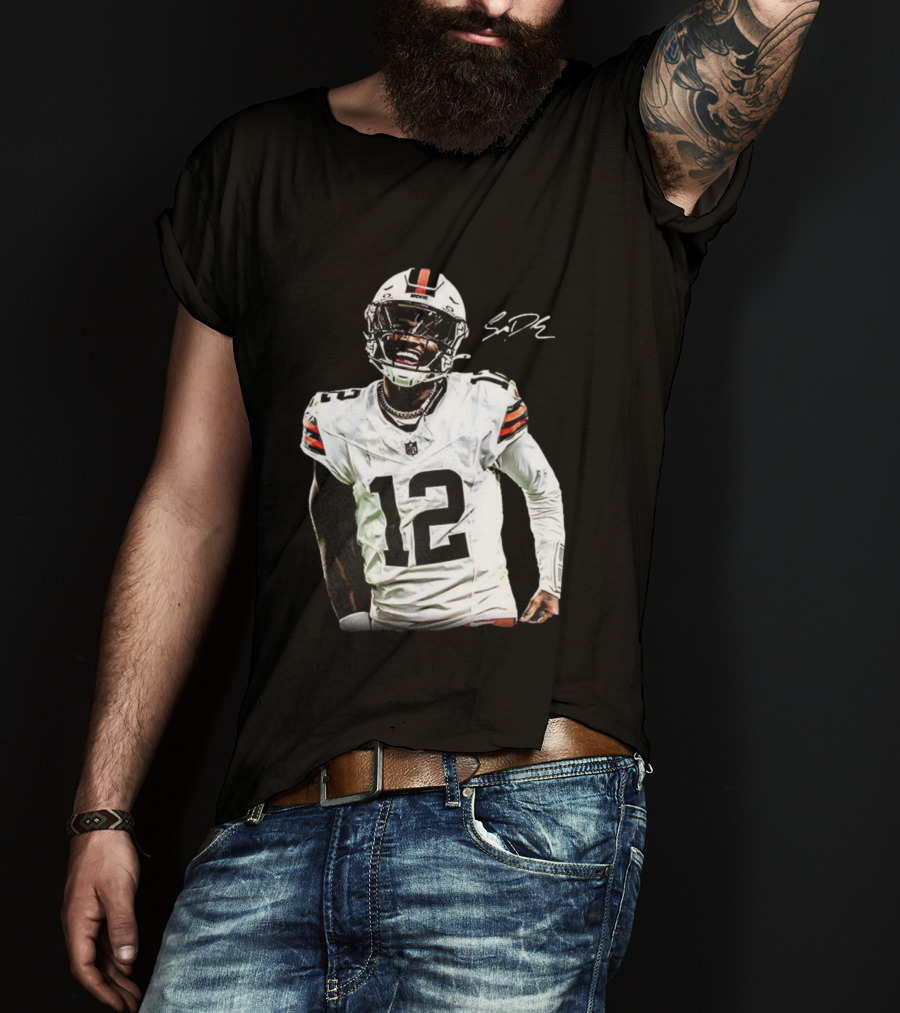 Cleveland Browns Shedeur Sanders Debut 12 Signature T-Shirt