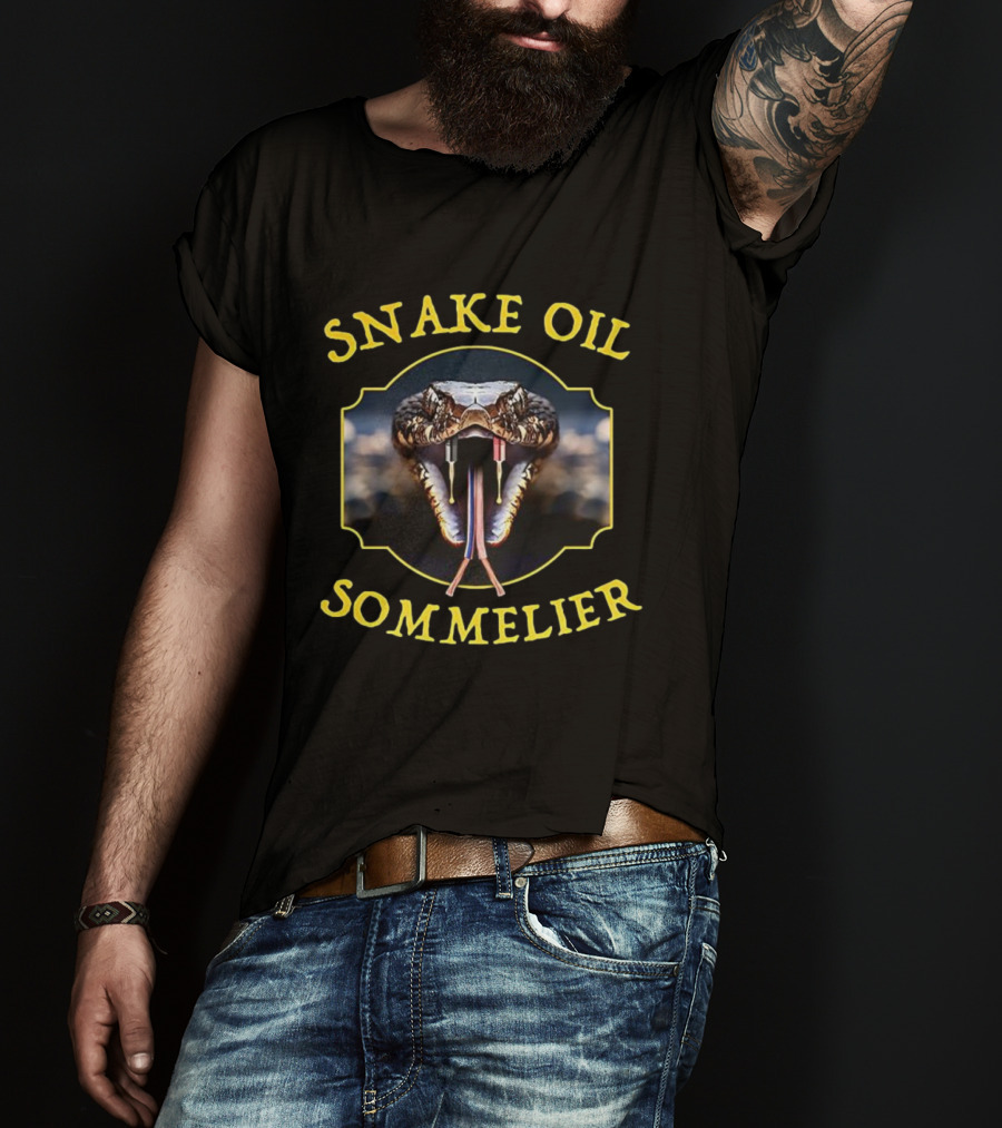 Snake Oil Sommelier Venomous Humor Vintage Style Retro Viper & Syringe T-Shirt