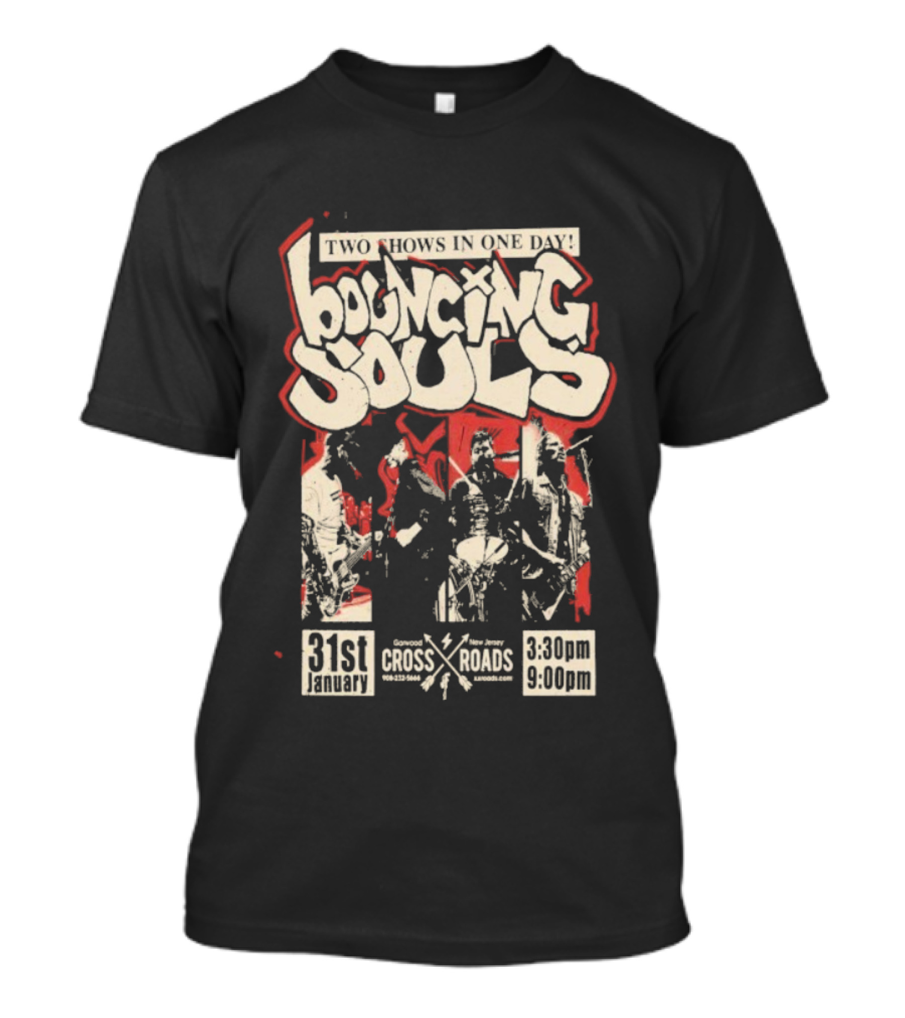 Bouncing Souls January 31 Crossroads Garwood New Jersey Concert Event T-Shirt