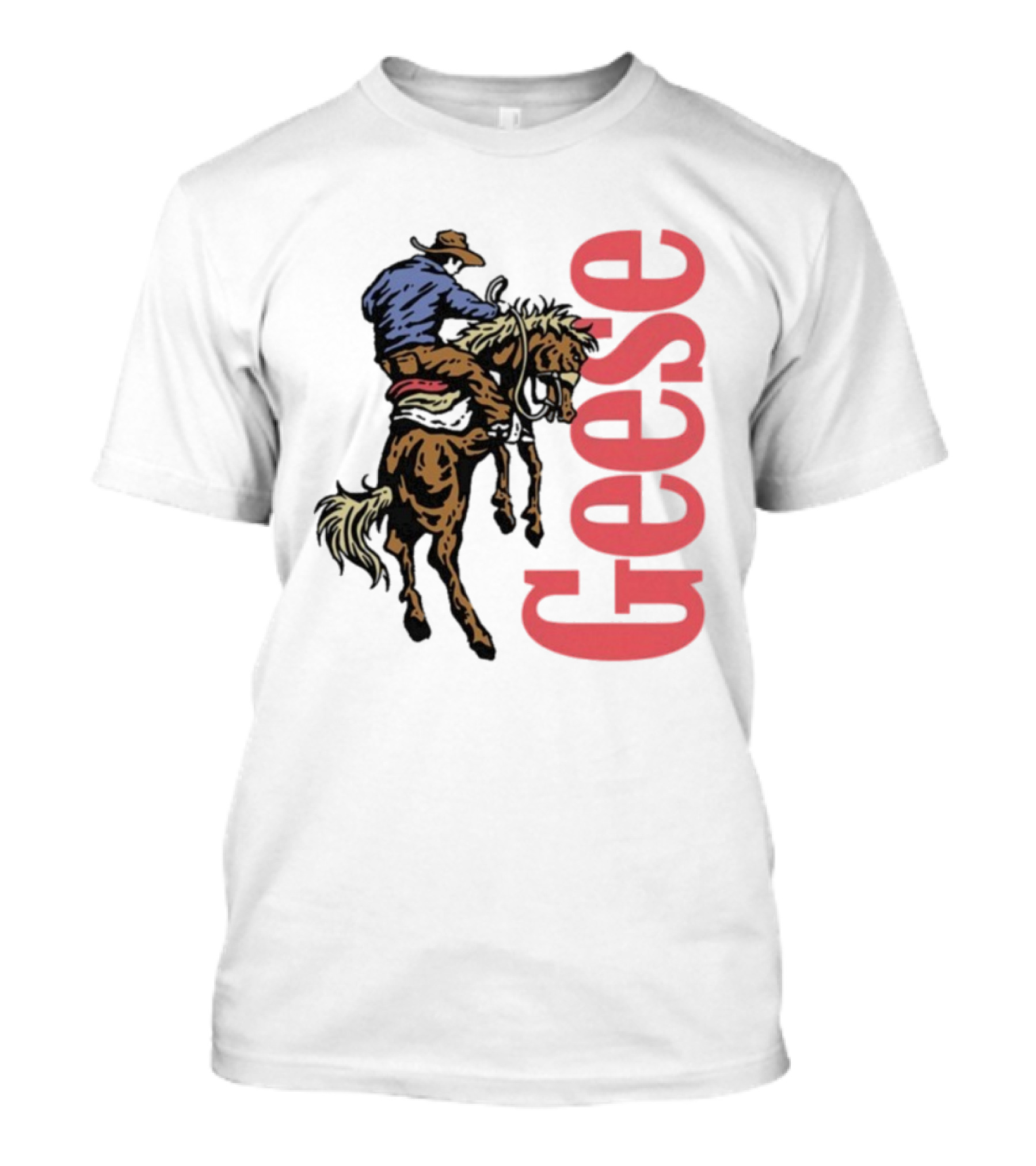 Geese Cowboy Riding Horse Western Adventure 3D Style T-Shirt
