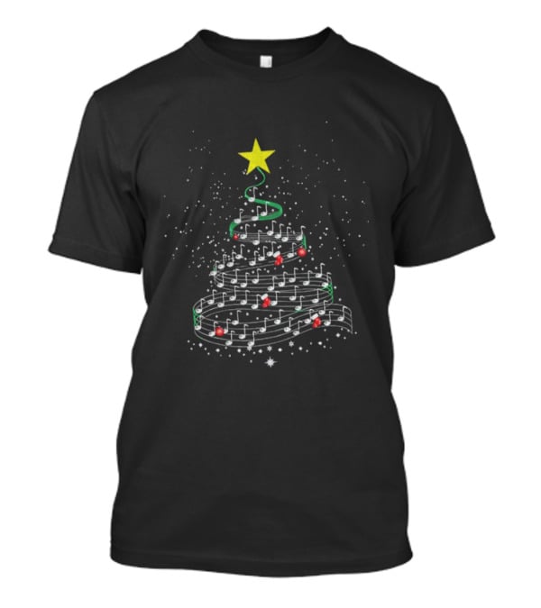 Christmas Tree Music Notes Merry Xmas 2025 T-Shirt